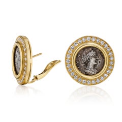 Orecchini Bulgari "Monete" con diamanti e monete d'argento