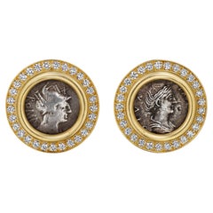 Orecchini Bulgari "Monete" con diamanti e monete d'argento