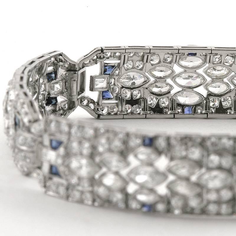 1920s Art Deco Diamond and Platinum Bracelet 1
