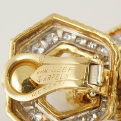 Van Cleef & Arpels 1960's Diamond Gold 'Door Knocker' Earrings