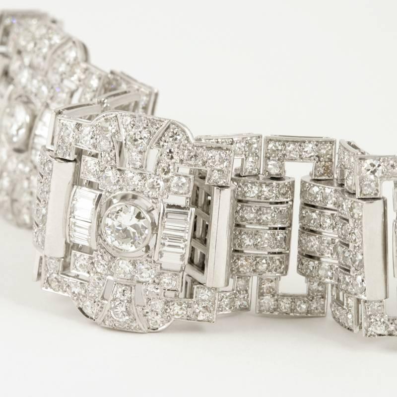 Women's Wide Diamond Plaque Strap Bracelet 