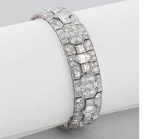 Tiffany & Co. Art Deco Diamond and Platinum Bracelet