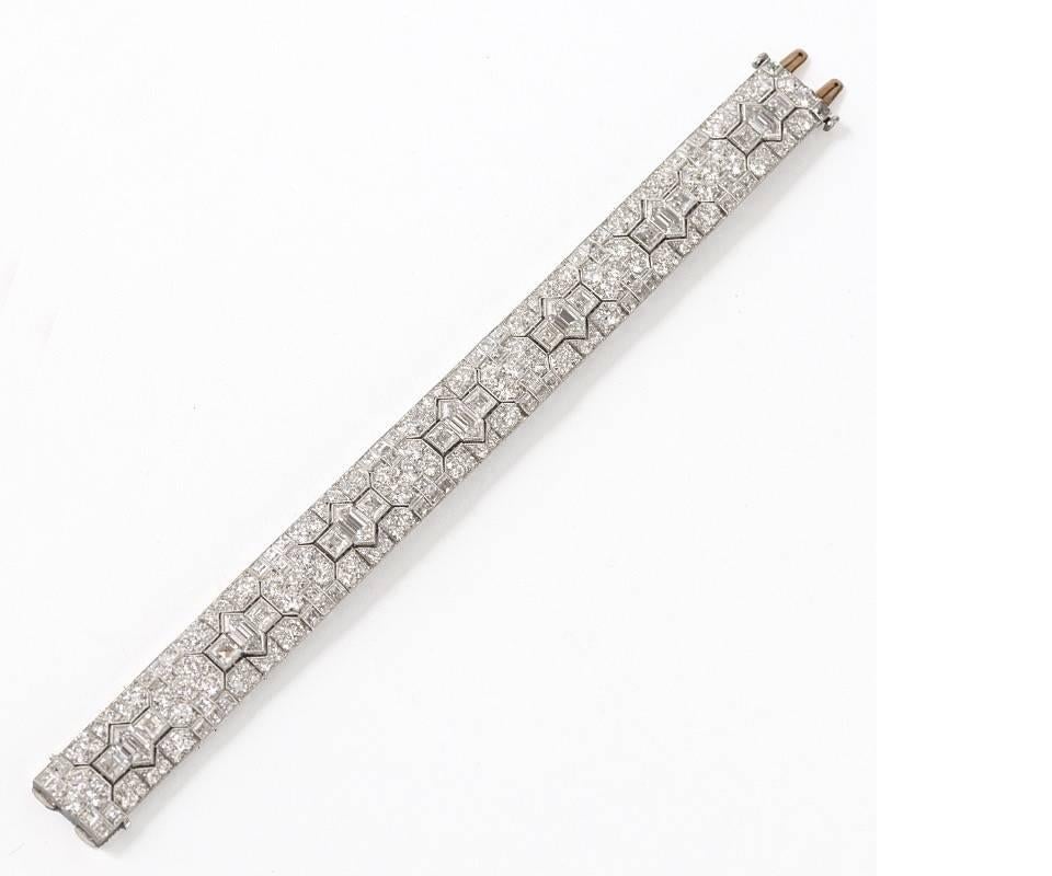 Tiffany & Co. Art Deco Diamond and Platinum Bracelet In Excellent Condition In New York, NY