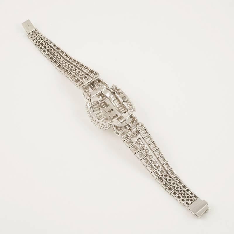 Square Cut Flexible Harness Diamond Link Bracelet 