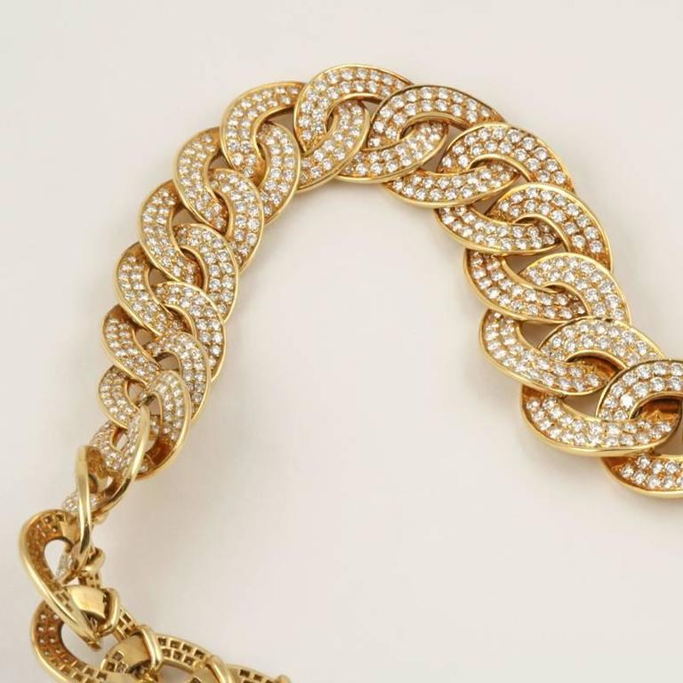 Van Cleef & Arpels Gold and Diamond Twisted Curb Link Necklace  1