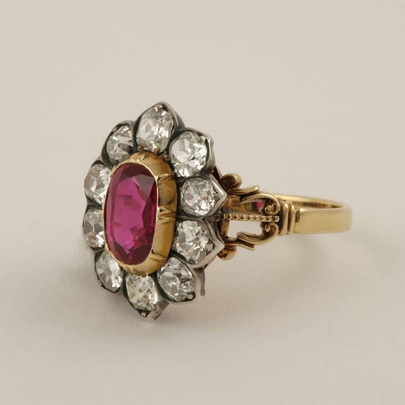 antique ruby diamond ring