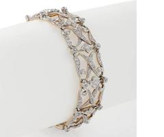 E. M. Gattle Early 20th Century Diamond gold Platinum Bracelet