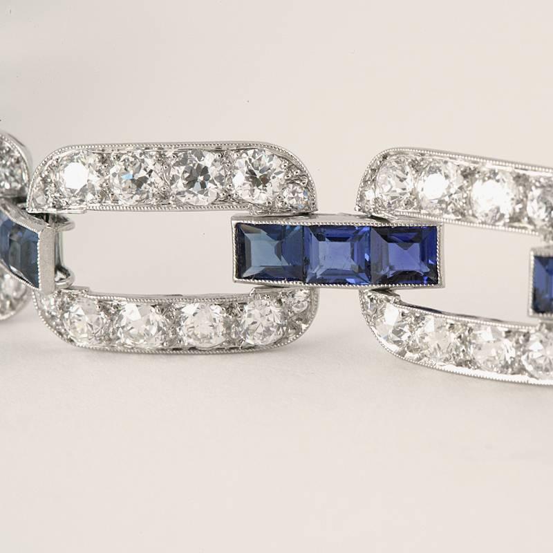 art deco sapphire diamond bracelet