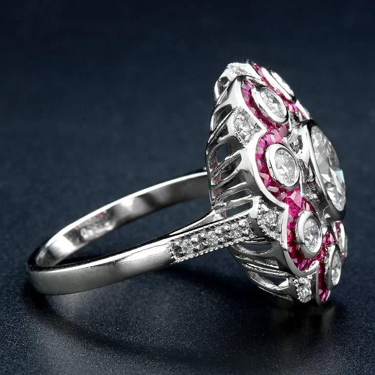 ruby platinum ring