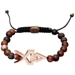 Gold Agate Macrame Crafting Bracelet