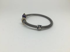 Amethyst Bracelet with Rose Gold and Silver Details
