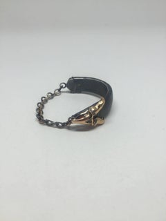 Rose Gold Ram Bracelet with Diamonds