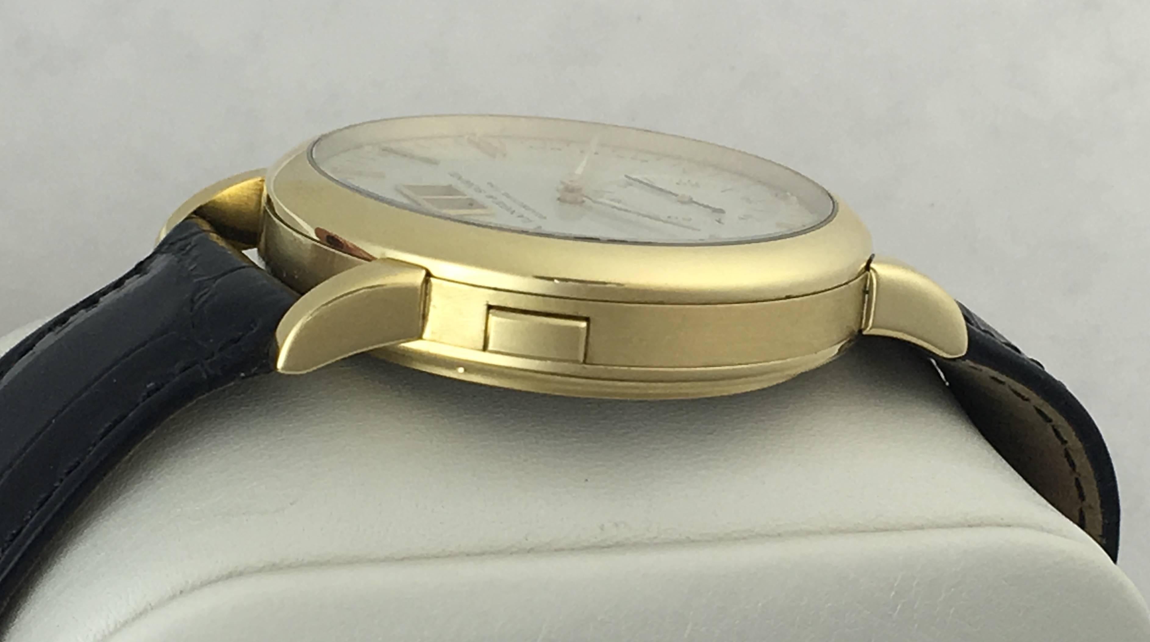 Contemporary A. Lange & Söhne Yellow Gold Langematik Automatic Wristwatch 