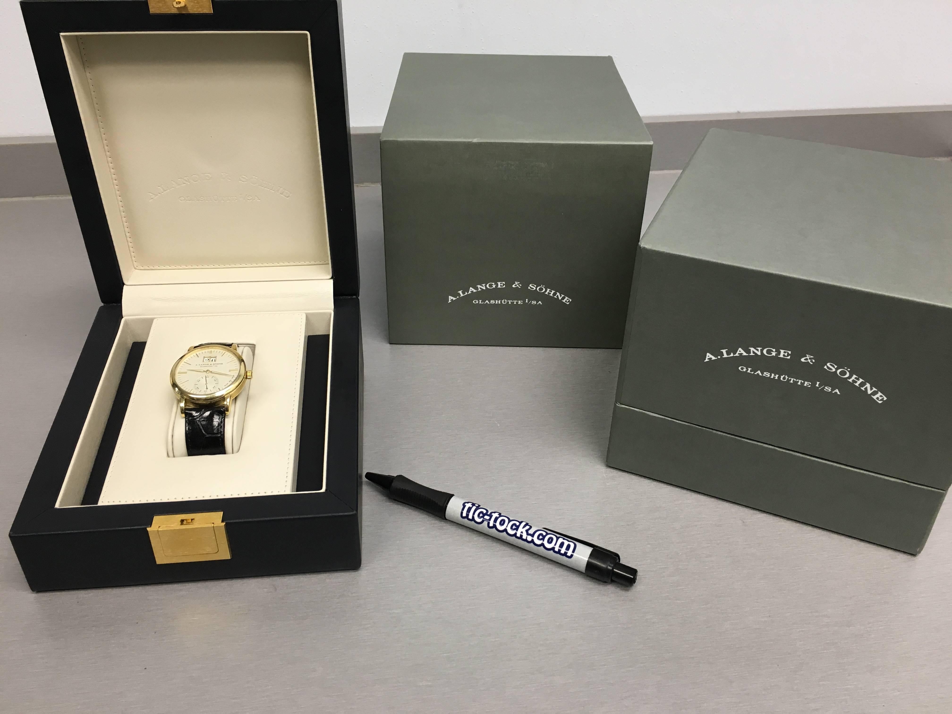 A. Lange & Söhne Yellow Gold Langematik Automatic Wristwatch  In New Condition In Dallas, TX