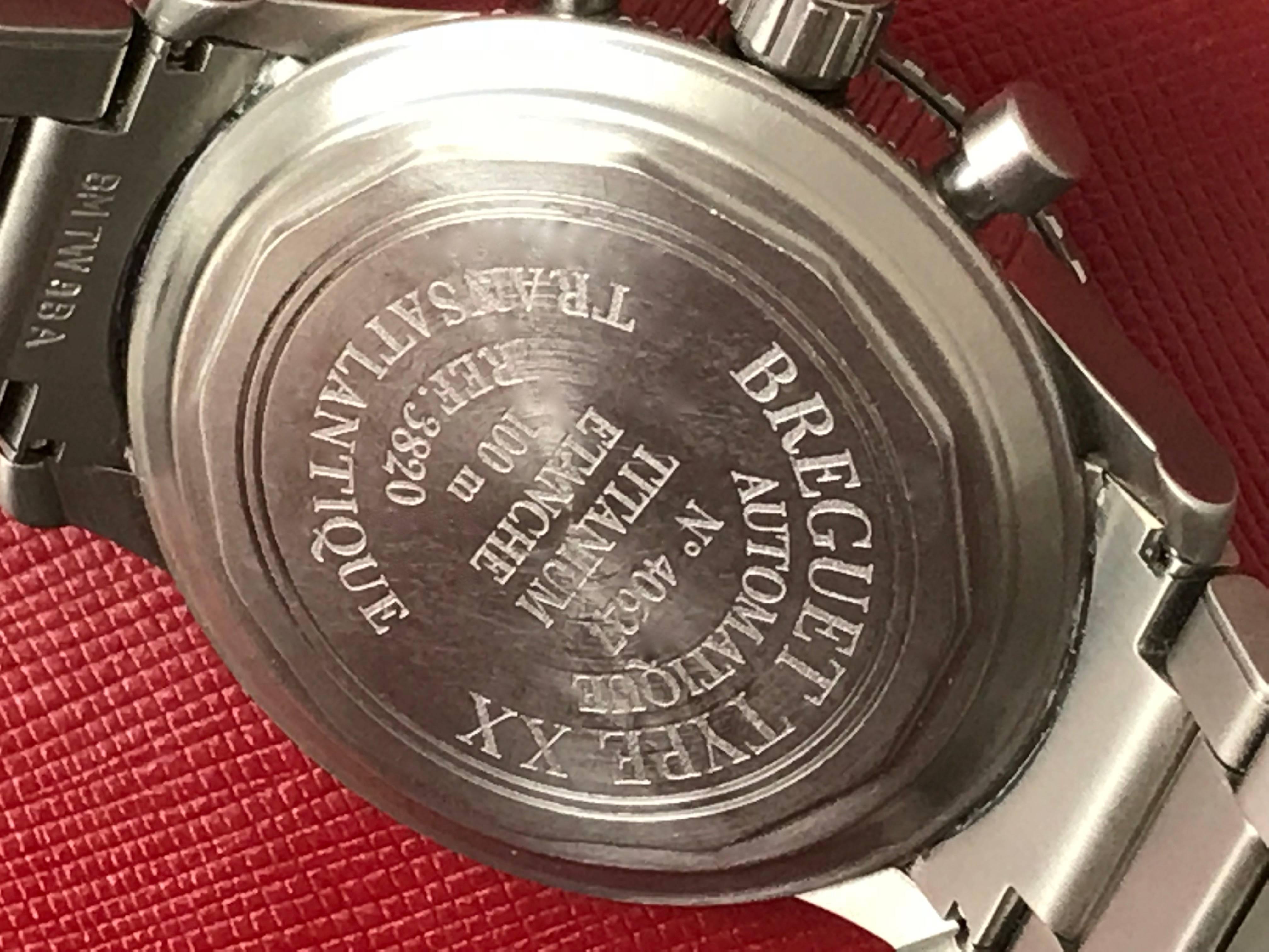 Breguet Stainless Steel Transatlantic Type XX Chronograph Automatic Wristwatch 1
