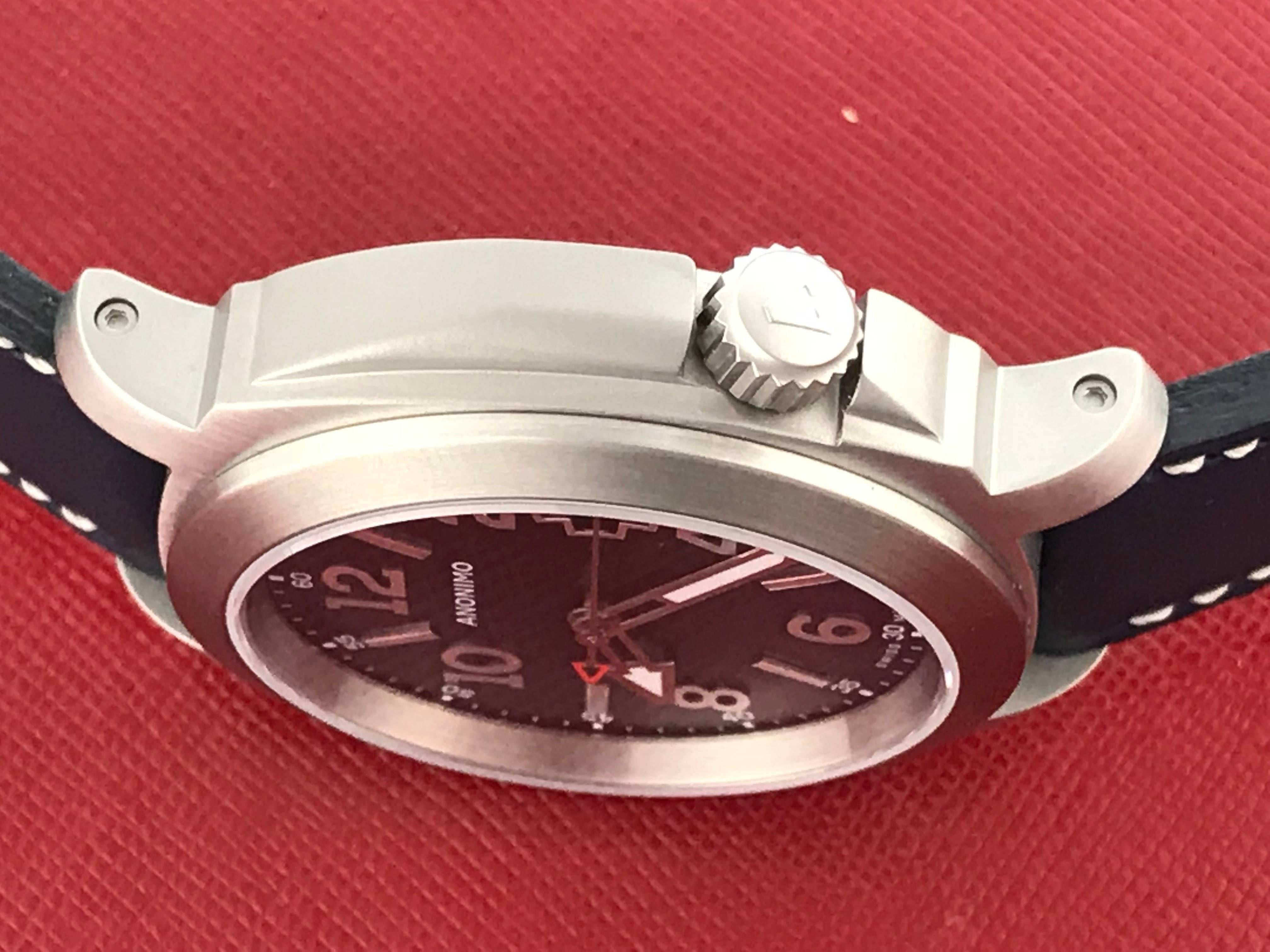 Anonimo Stainless Steel Sailor Automatic Wristwatch  In Excellent Condition In Dallas, TX