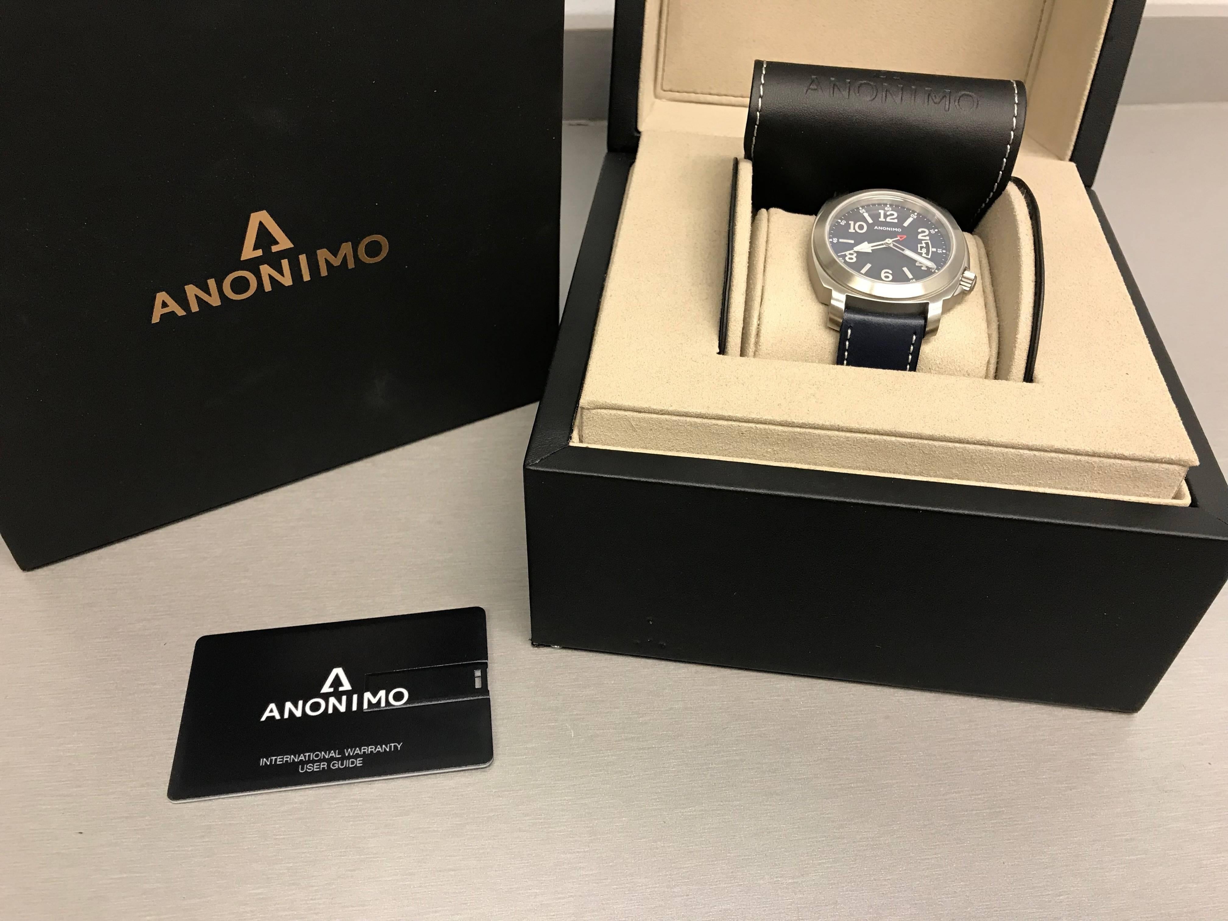 Contemporary Anonimo Stainless Steel Sailor Automatic Wristwatch 