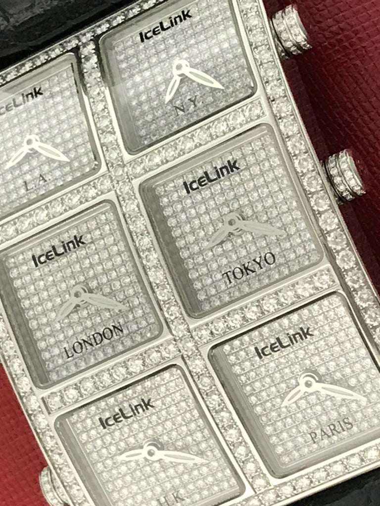 IceLink Stainless Steel Ambassador Presidential Collection Quartz