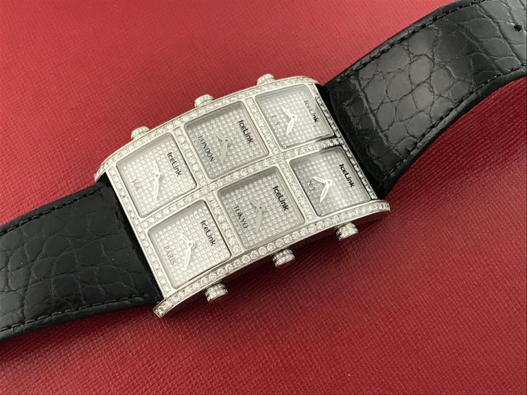IceLink Stainless Steel Ambassador Presidential Collection Quartz ...