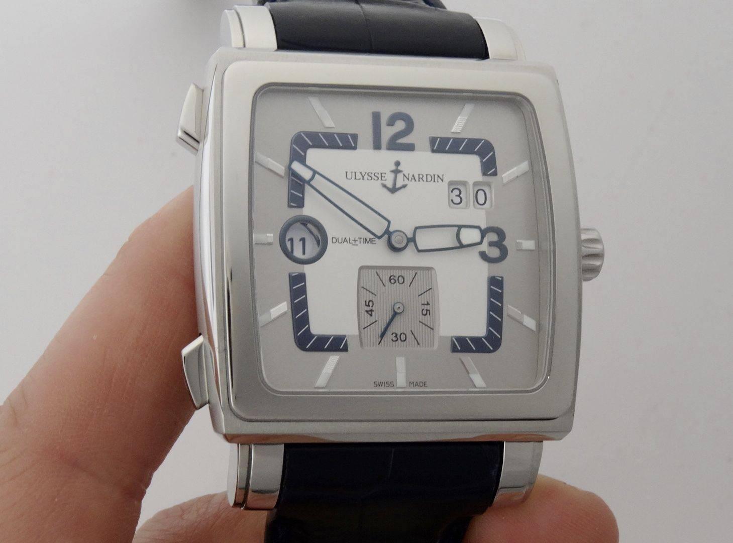 Ulysse Nardin Quadrato Mens Stainless Steel Automatic Wristwatch In Stock 3