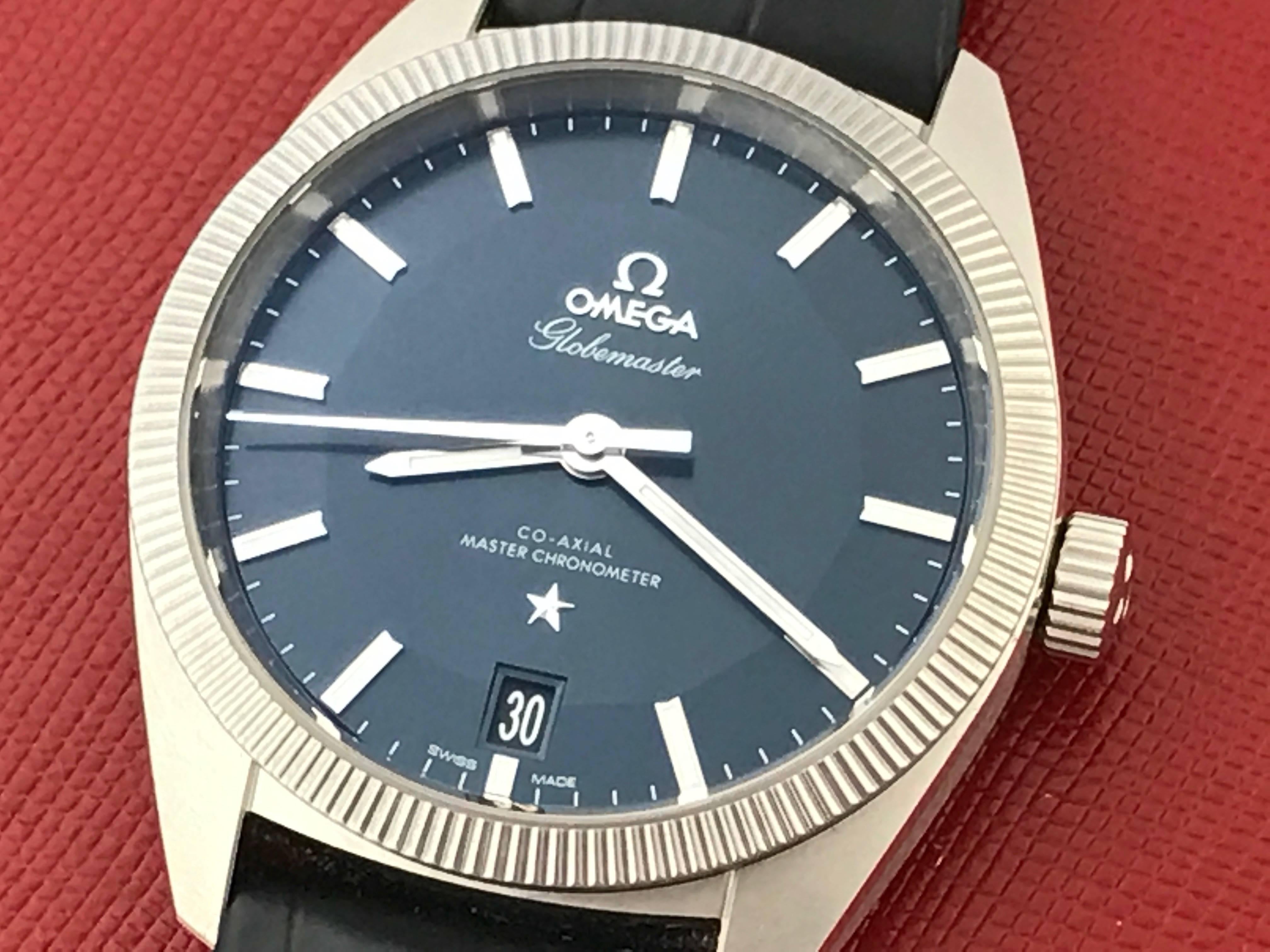 Men's Omega Mens Globemaster Stainless Steel Automatic Wristwatch In Stock
