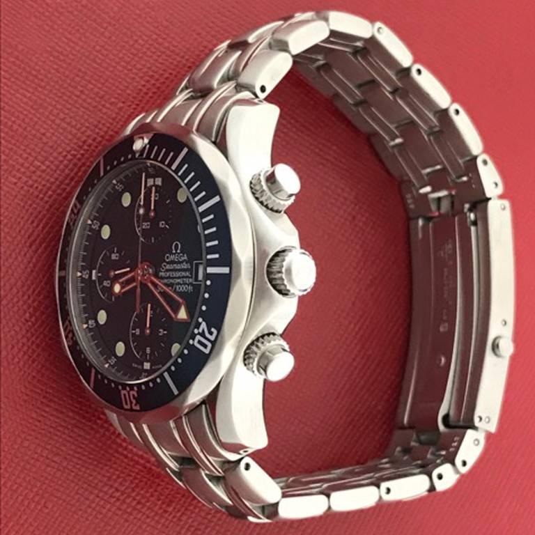 Omega Stainless Steel Seamaster Professional Chronograph Automatic Wristwatch 1