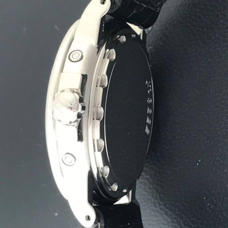 Blancpain Leman, model 2763.1127A.11 Mens Wristwatch.  Automatic winding movement with date, moonphase and complete calendar, seconds sub-dial.  Stainless Steel round style case (38mm dia.). Water Resistant to 100 Meters - 330 Feet. Black alligator