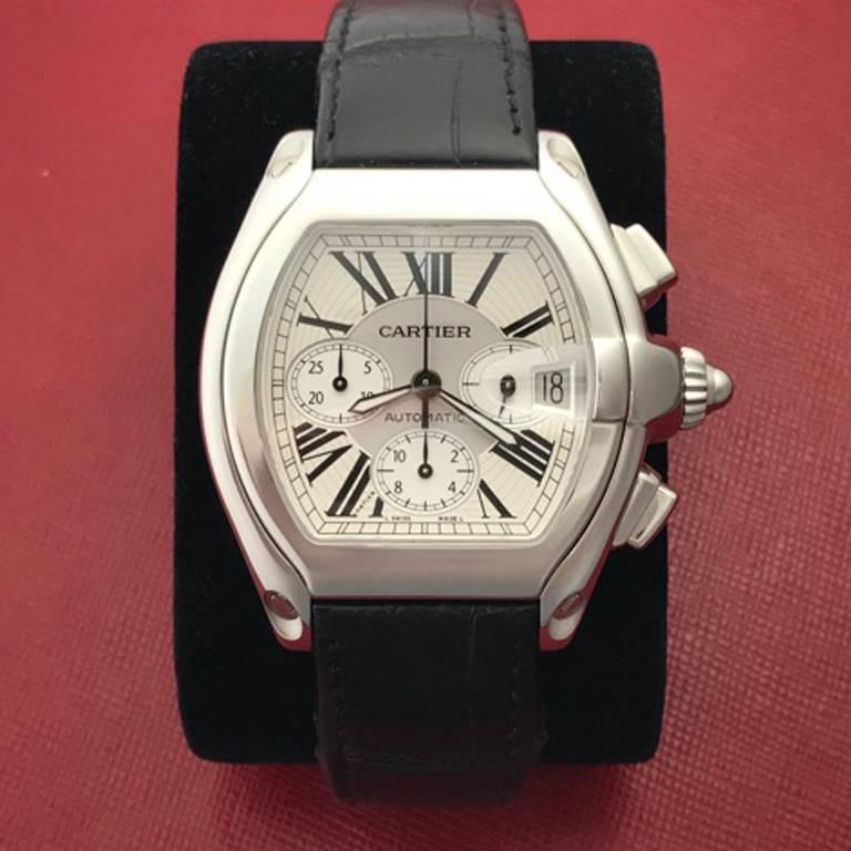 Cartier Stainless Steel Roadster Chronograph Automatic Wristwatch   1