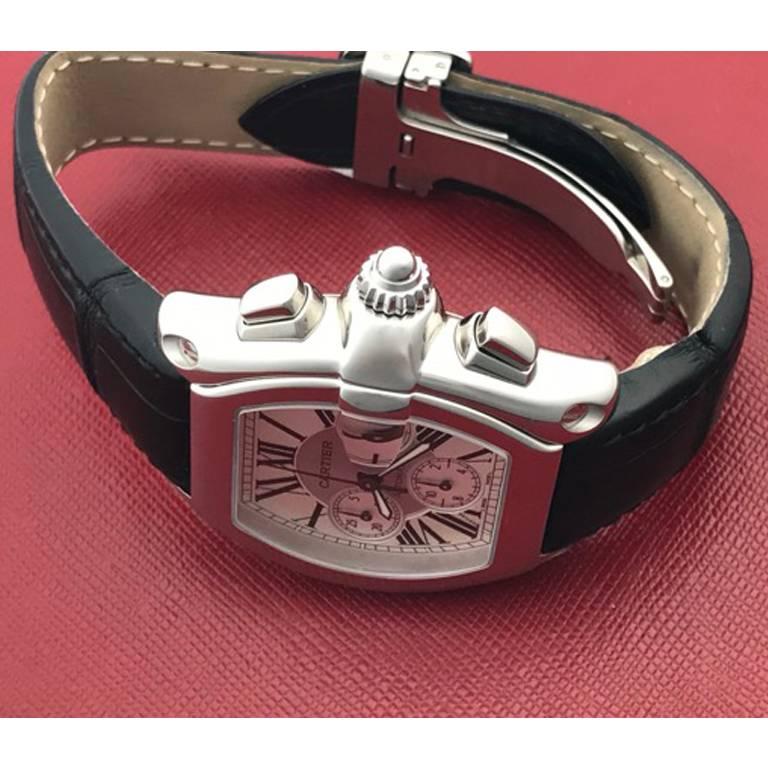 Men's Cartier Stainless Steel Roadster Chronograph Automatic Wristwatch  