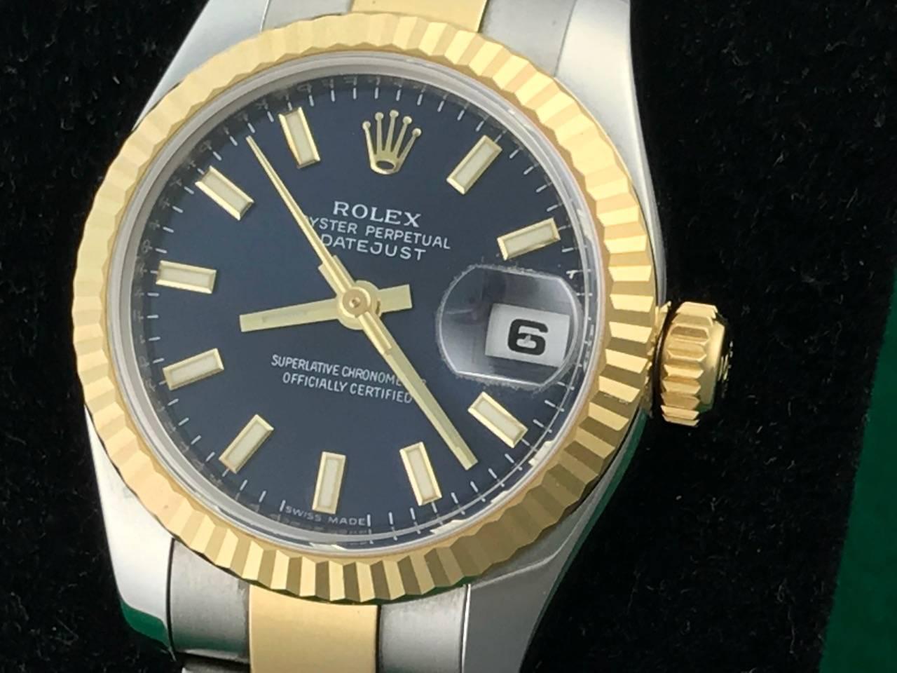 Contemporary Rolex Ladies Datejust in 18 Karat Yellow Gold and Stainless Steel Ref 179173