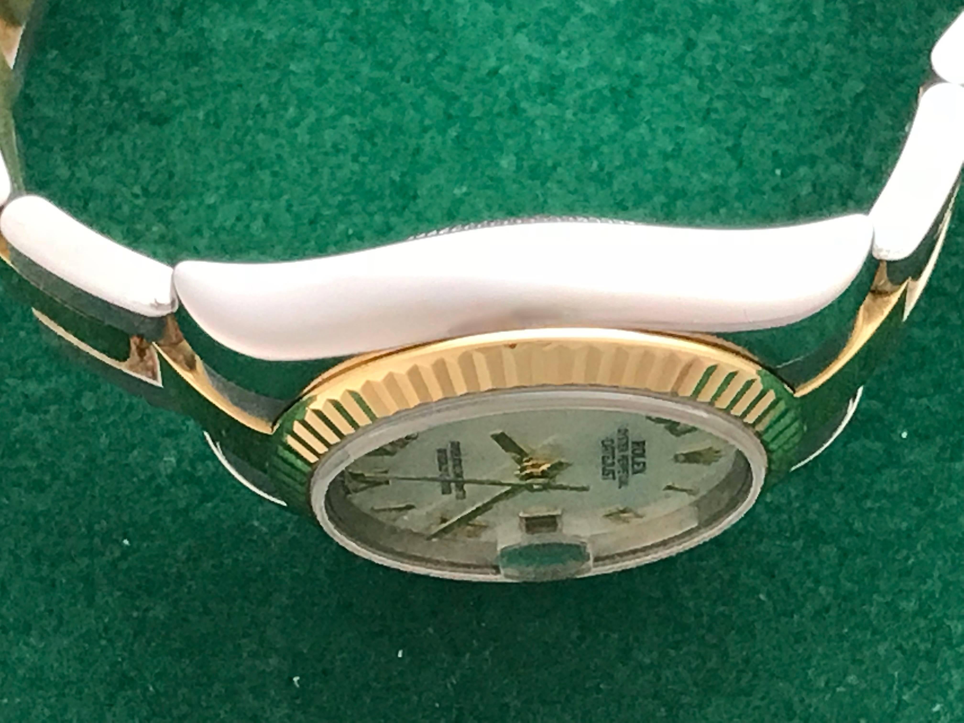 Rolex Ladies Yellow Gold Stainless Steel Datejust Automatic Wristwatch  For Sale 1