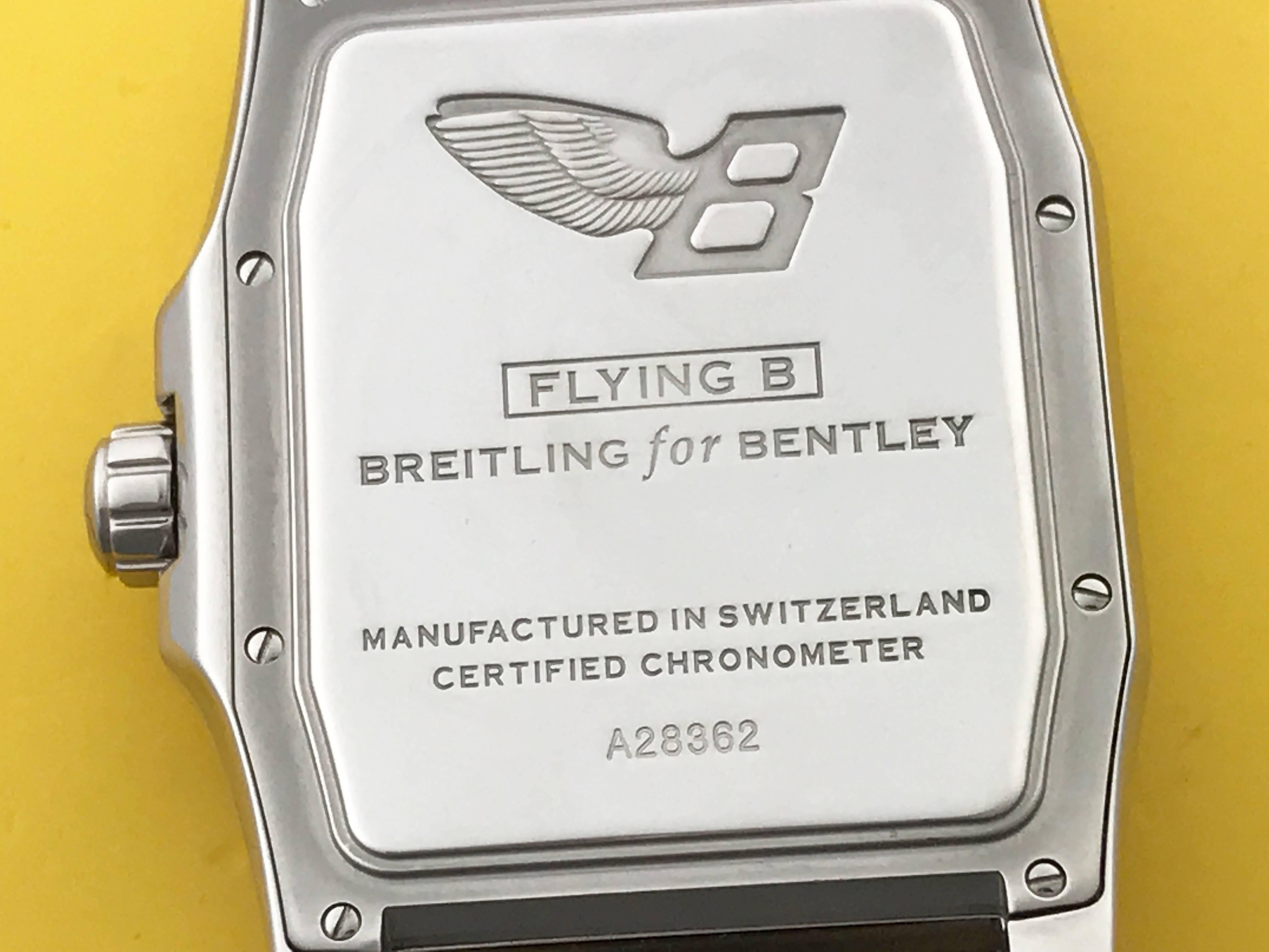 Breitling Stainless Steel Bentley Flying B Jump Hour Automatic Wristwatch In Excellent Condition For Sale In Dallas, TX