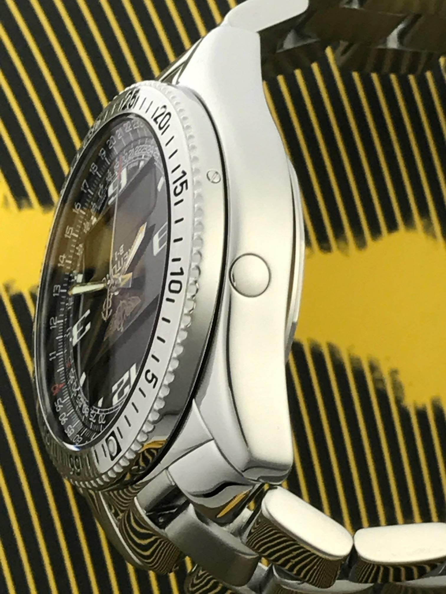 Breitling Stainless Steel B-1 Quartz Wristwatch Ref A68362 In New Condition In Dallas, TX