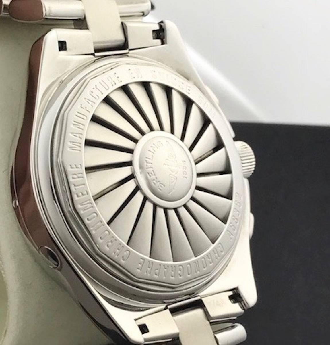 Breitling Stainless Steel B-1 Quartz Wristwatch Ref A68362 1