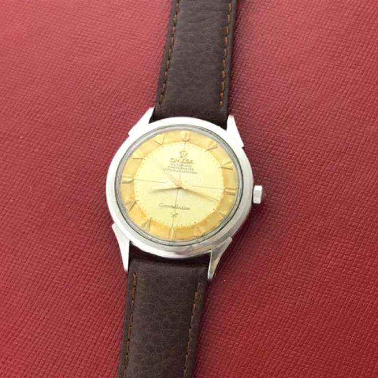 Omega Stainless Steel Constellation Date Automatic Wristwatch In Excellent Condition In Dallas, TX