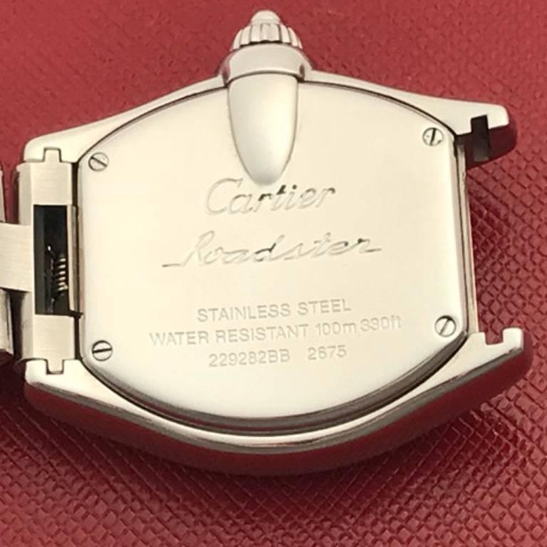 Cartier Ladies Stainless Steel Roadster Quartz Wristwatch 2