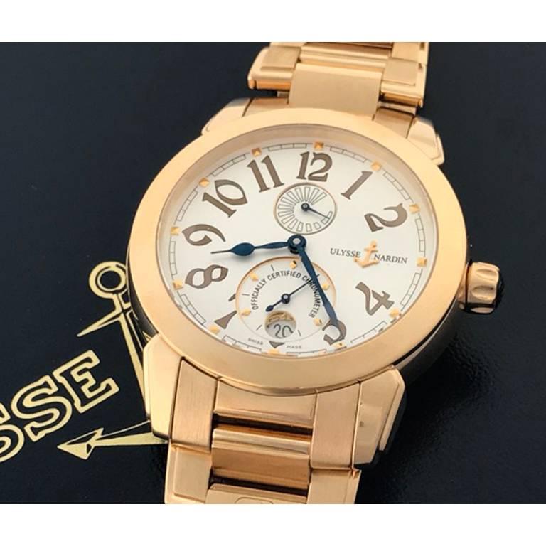 Ulysse Nardin Rose Gold U1 Automatic Wristwatch In Excellent Condition In Dallas, TX