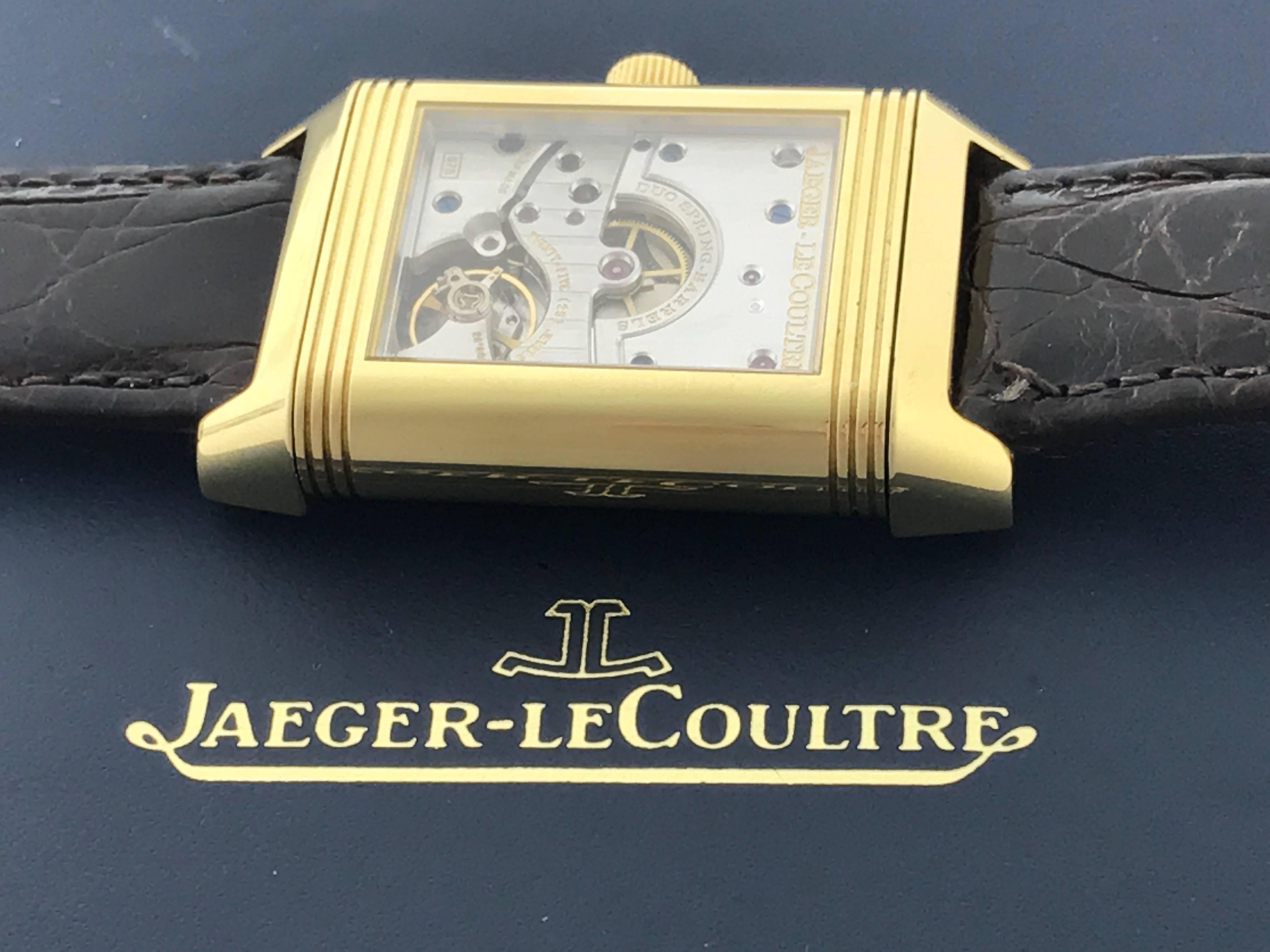 Jaeger-LeCoultre Yellow Gold Reverso Manual Wind Wristwatch  2