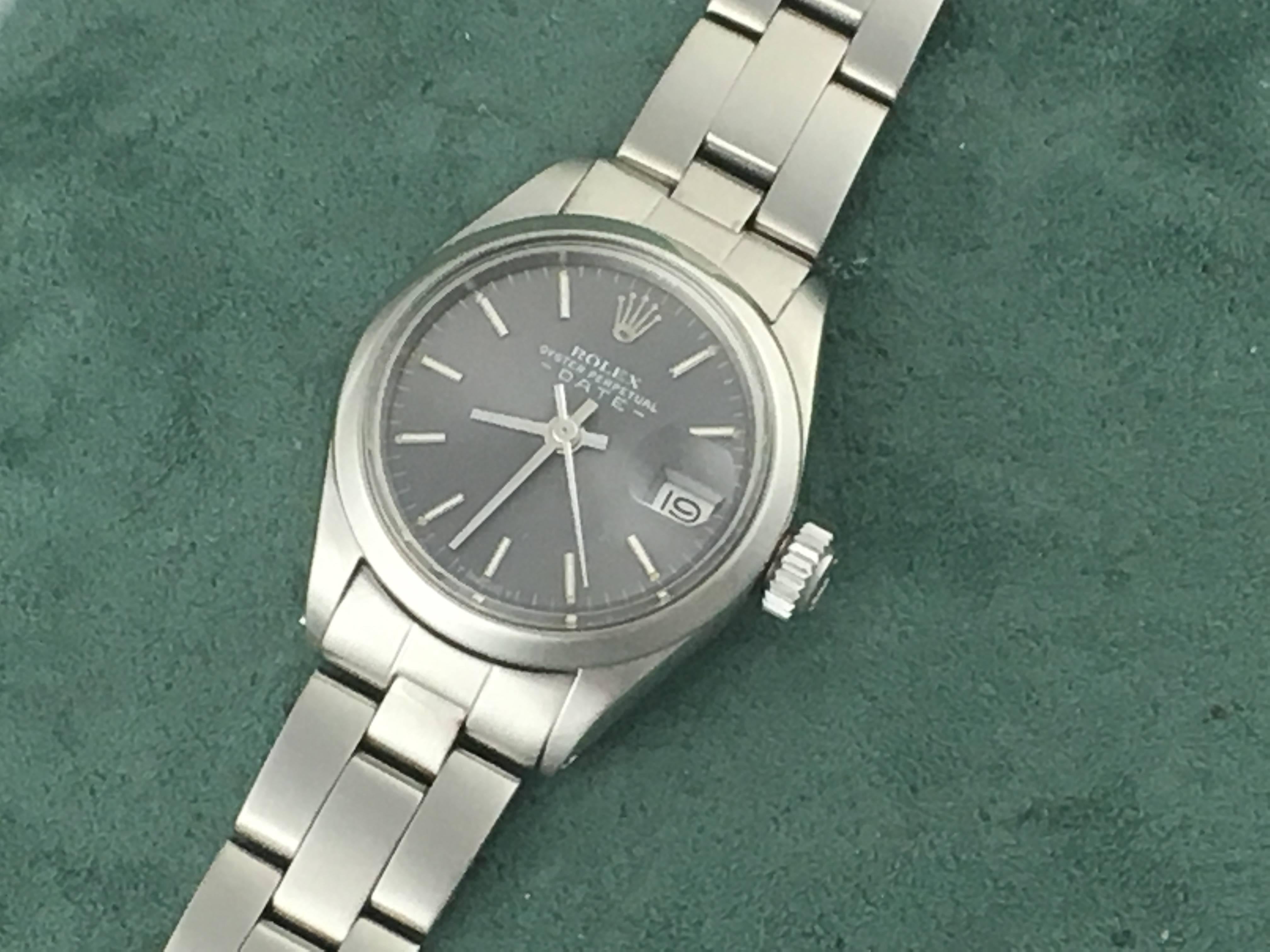 Rolex Ladies Stainless Steel Date Automatic Wristwatch Ref 1505 For Sale 2
