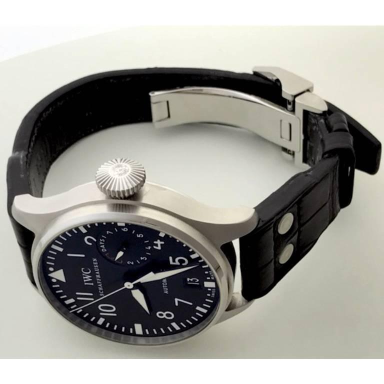 IWC Stainless Steel Big Pilot Seven Day Power Reserve Wristwatch Ref 5009-01 In New Condition In Dallas, TX