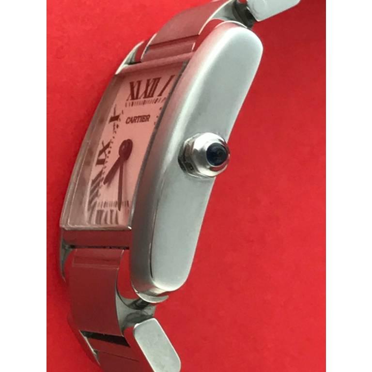 Cartier Ladies Stainless Steel Tank Francaise Quartz Wristwatch Ref W51008Q3  1