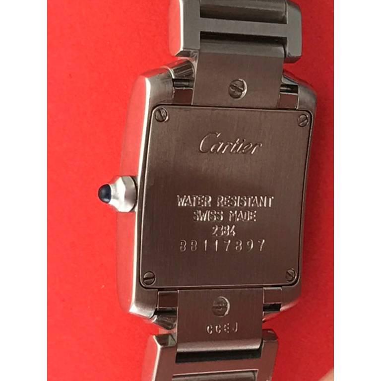 Cartier Ladies Stainless Steel Tank Francaise Quartz Wristwatch Ref W51008Q3  3