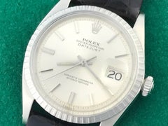 Rolex White Gold Stainless Steel Datejust Automatic Wristwatch Ref 1603