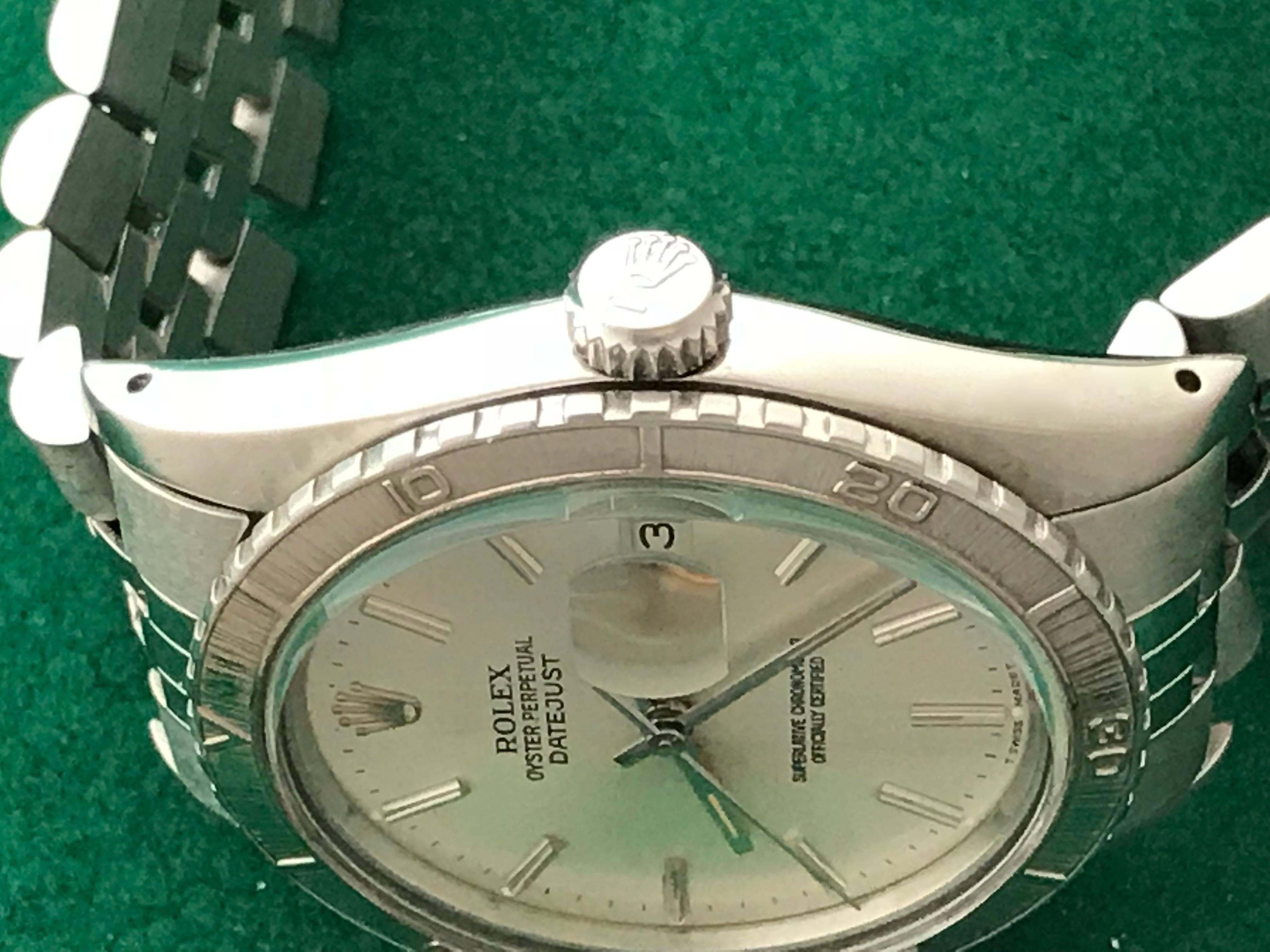 Rolex Stainless Steel Datejust Automatic Wristwatch Ref 16250 In New Condition In Dallas, TX