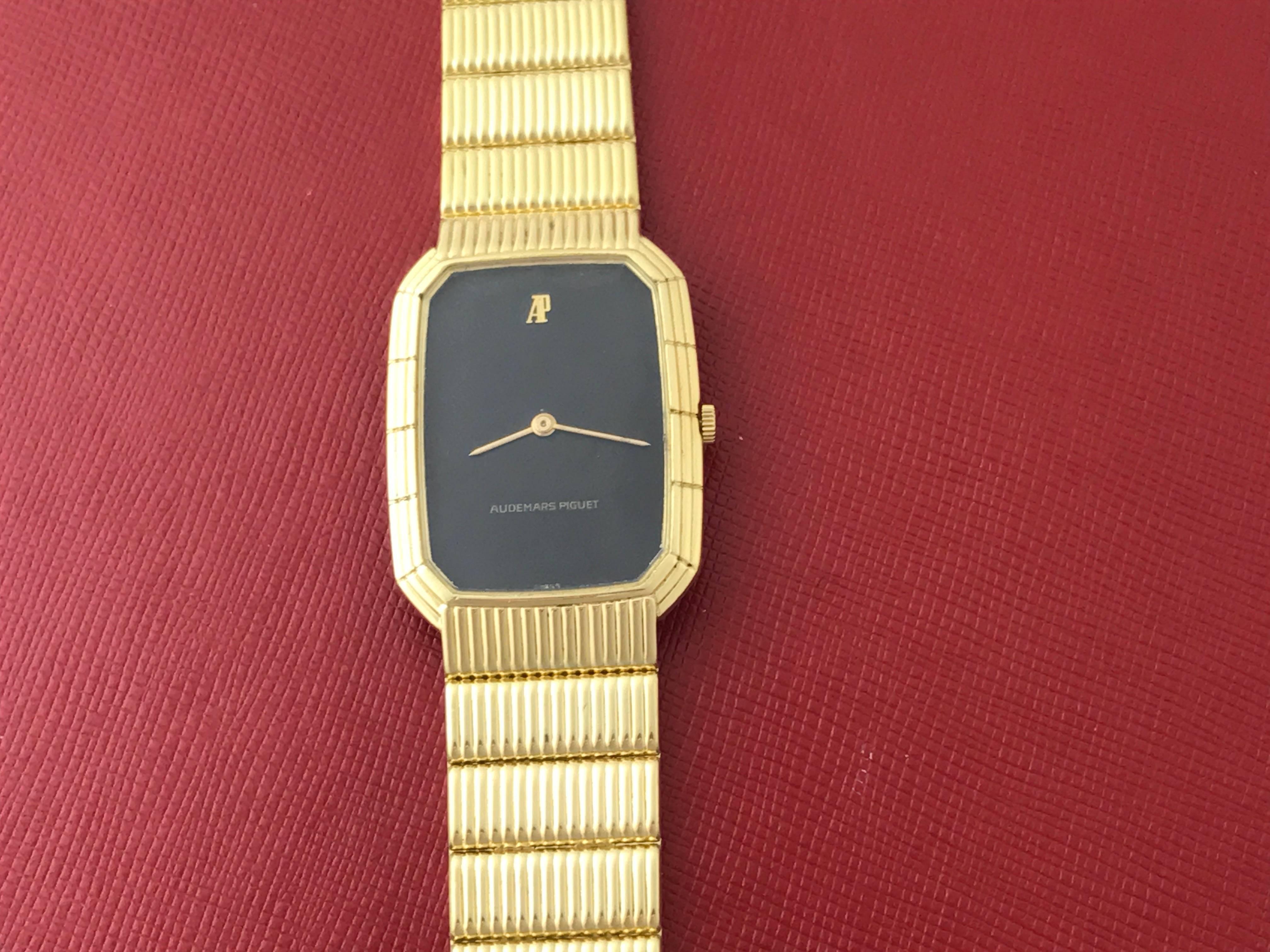 Men's Audemars Piguet Yellow Gold Manual Wind Wristwatch For Sale