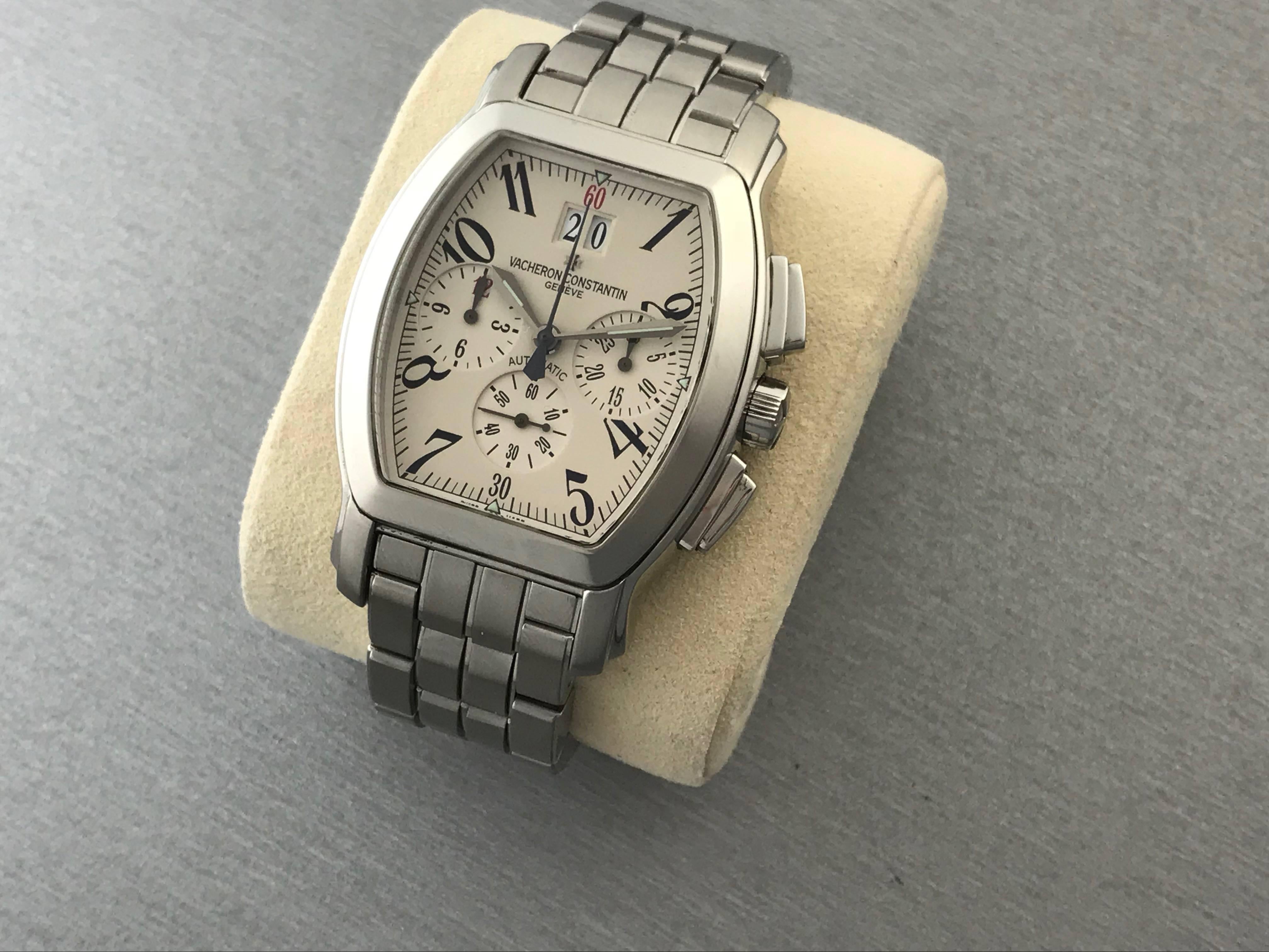 Contemporary Vacheron Constantin Royal Eagle Stainless Steel Chronograph Automatic Wristwatch