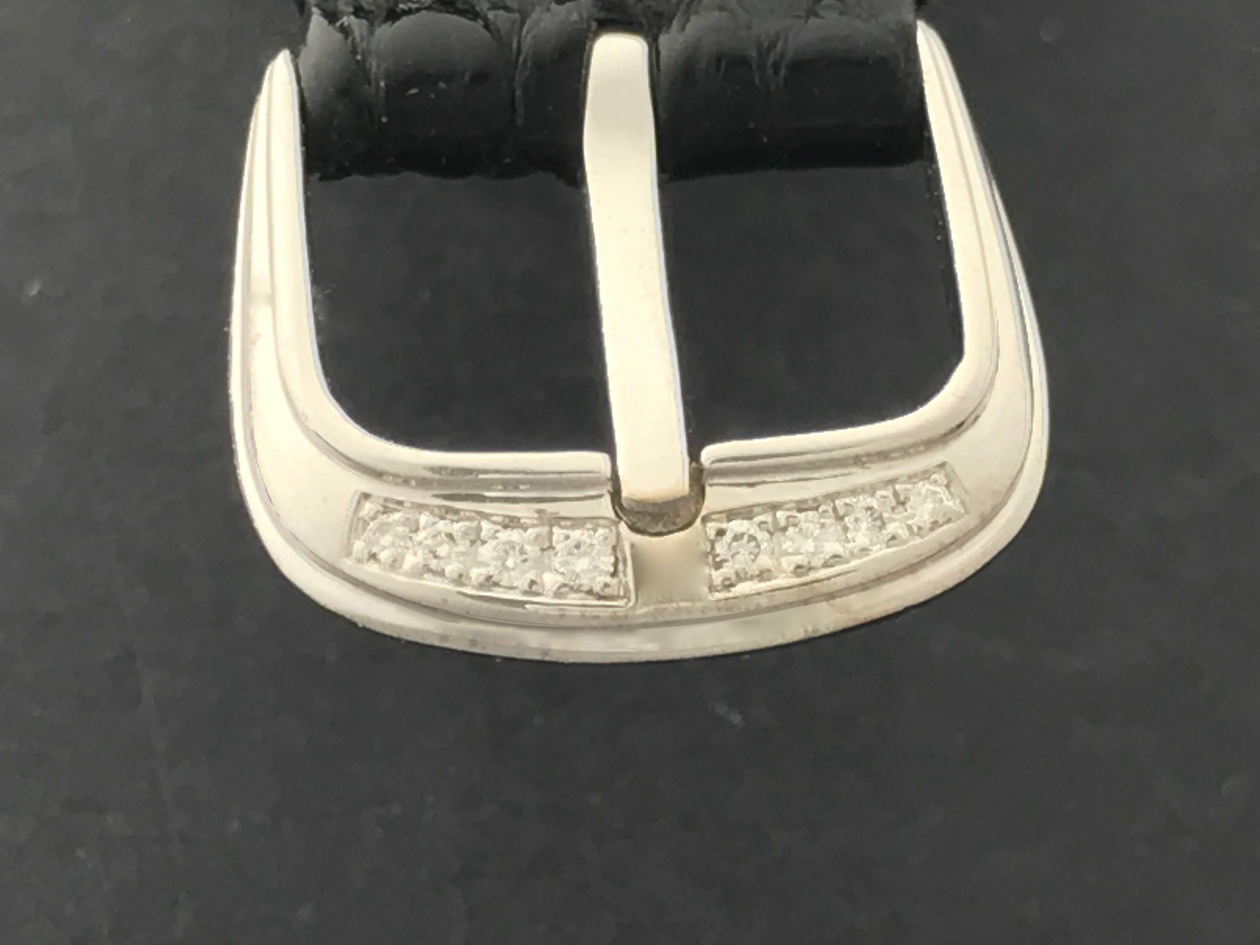 Contemporary Franck Muller White Gold Diamond Conquistador Automatic Wristwatch