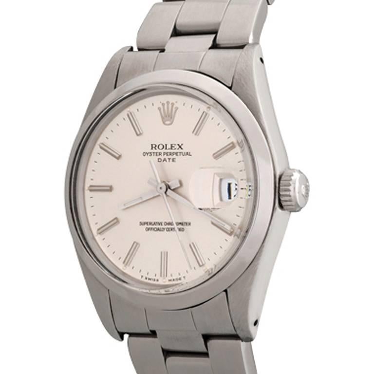 Rolex Stainless Steel Date Oyster Perpetual Automatic Wristwatch Ref 1500