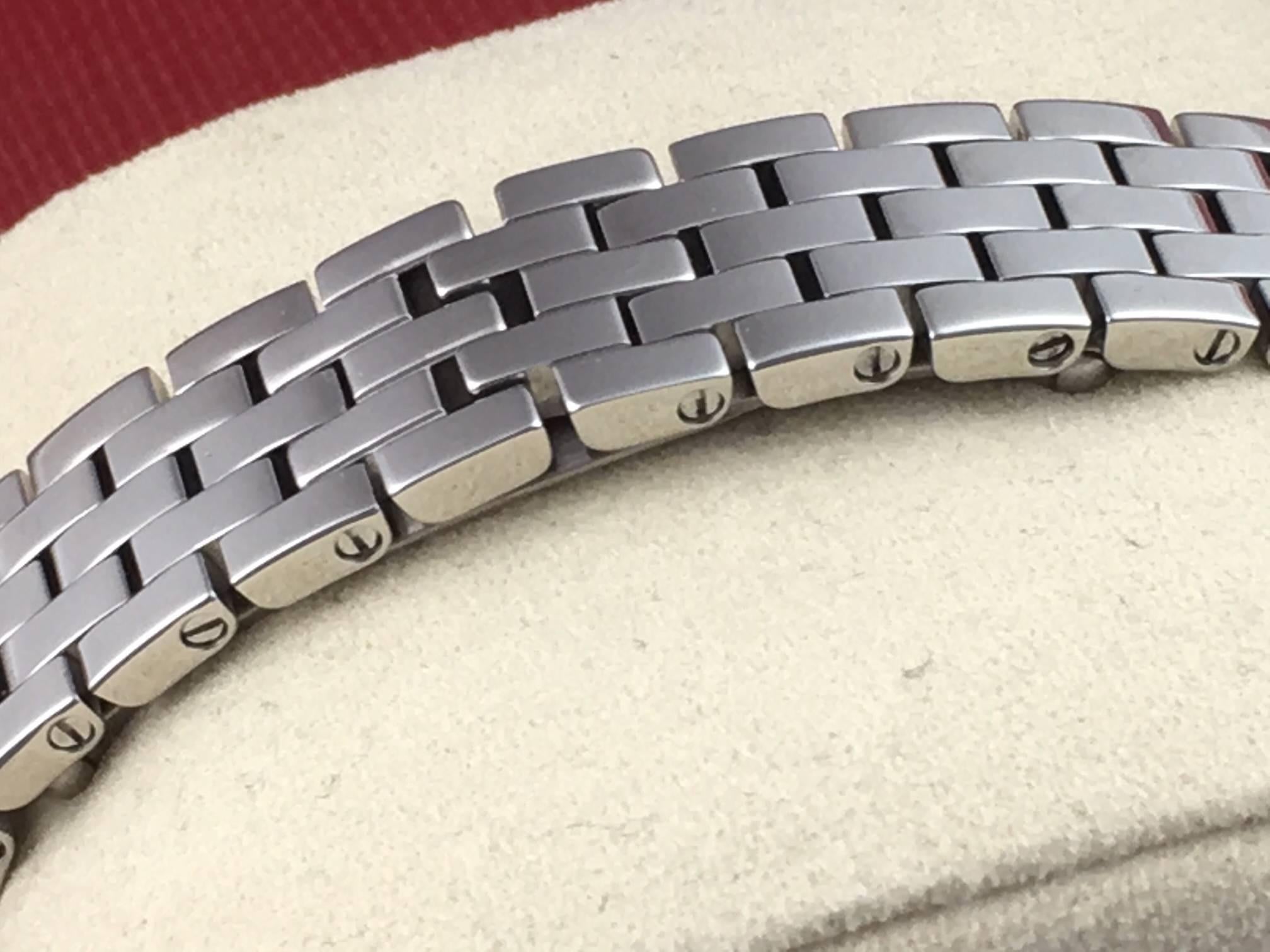 Cartier Ladies Stainless Steel Santos Demoiselle Quartz Wristwatch 2