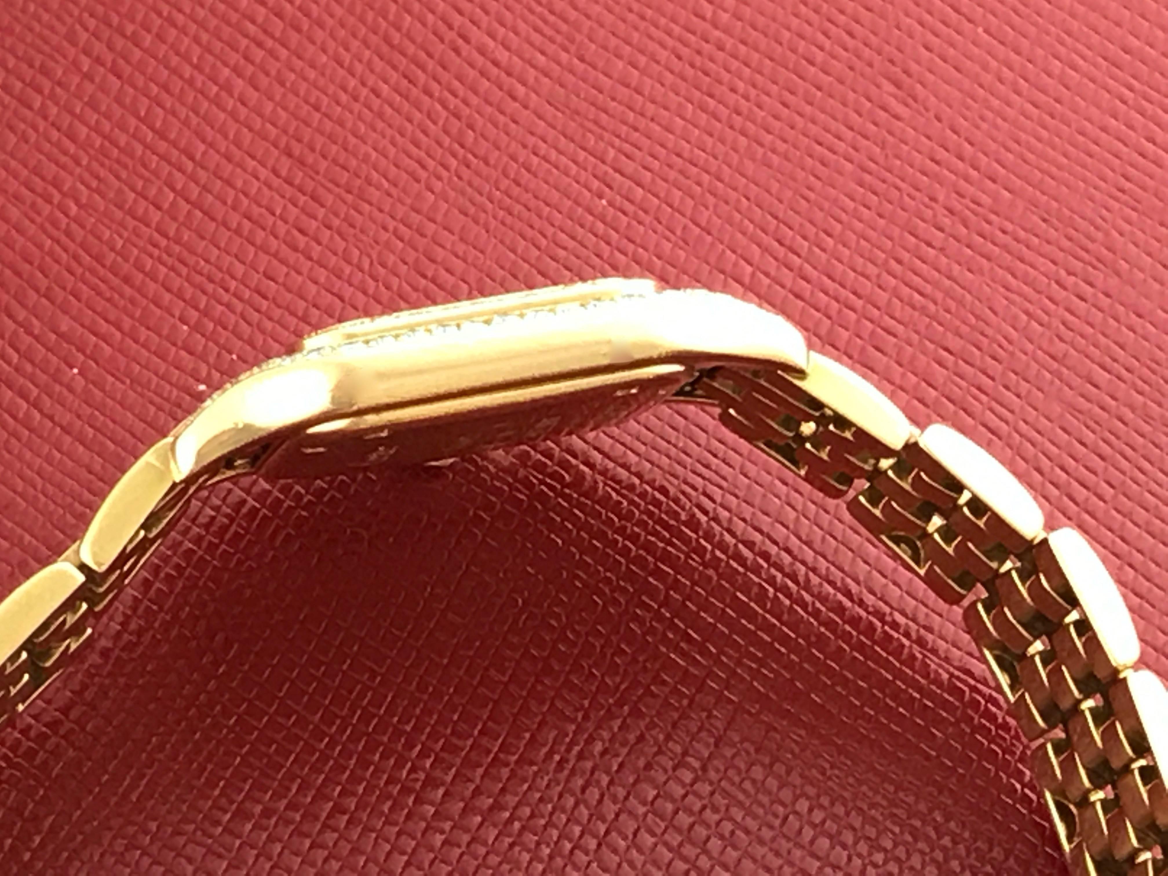 Cartier Ladies Yellow Gold Diamond Panther Quartz Wristwatch In New Condition In Dallas, TX